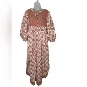 Free People | Dresses | Free People Hazy Maisy Maxi Dress Boho Floral  Peasant Style Size Small | Poshmark